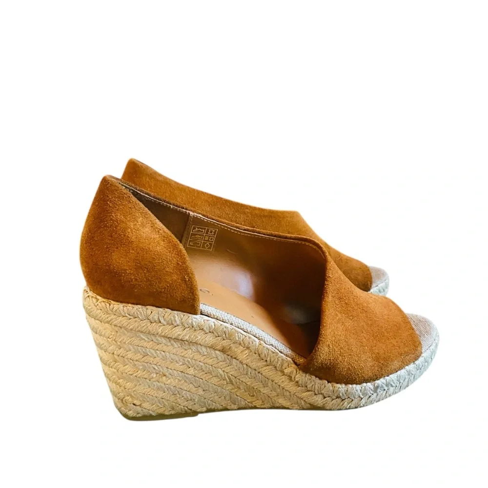 Vince Sonora Cashew Brown Espadrilles Wedges, Size 7 - Picture 3 of 11